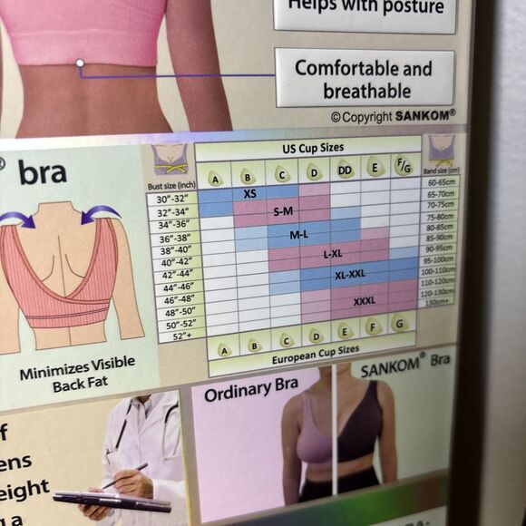 Sankom Compression Shapewear Posture Correcting Classic Bra  S/M, NWT - Picture 5 of 6